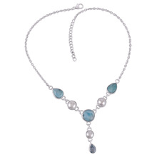 Beach Jewellery Natural Larimar Pearl, Gender : Women's