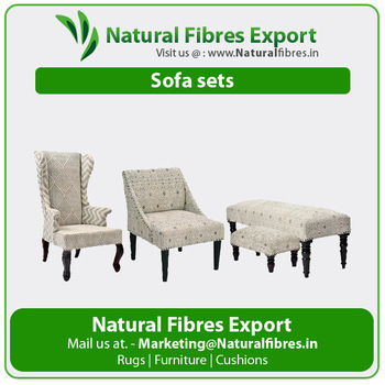  Wooden Upholstery Sofa Sets, for Home Furniture, Color : White
