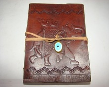 Embossed Handmade Leather Journal, for Gift, Style : Hardcover