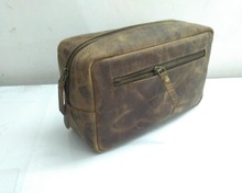 New Leather Wash Bag