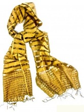 ZR Gold silk blend scarf