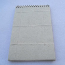 Cream color hemp sandwich paper spiral notebook