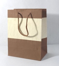 Handmade paper with handle bag, Color : Tow Color