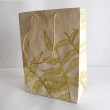 Camelon Exports natural leaves impression bags, Feature : Handmade