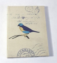 Screen printed cotton canvas notebook, Cover Material : Paper