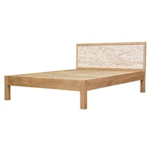 Carved Headboard Double Bed