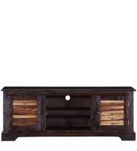 Wooden Doors TV Stand, for Home Furniture, Color : Light Teak Finish