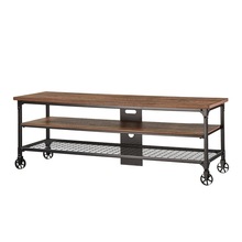 Industrial TV Stand, Color : Natural Finish