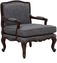 Wooden Upholstered Chair, Color : Dark Teak Finish