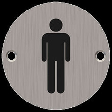 Bathroom Door Stainless Steel Sign Board