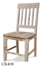 Old wooden dinning chair, Color : white wash