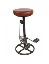 IRON LEATHER BAR STOOL WITH PADDELS, for Living Room Cabinet