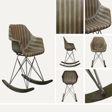 Metal Iron Leather Rocking Chair