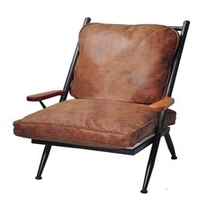 Metal Iron Leather Sofa Chair