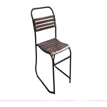 Metal Iron Wood Strip Chair