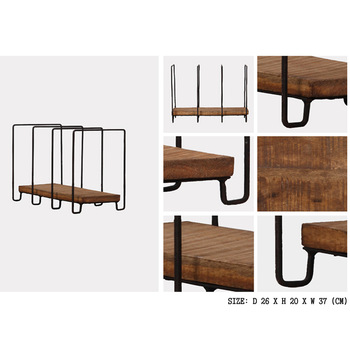 Iron Wooden Shelve With Cloth Stand