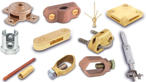 Coated Brass Earthing Fittings, for Electricals Use, Grade : AISI, ASTM, DIN