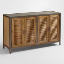 MARWAR EXPORTS Wood Double Shutter Doors Sideboard