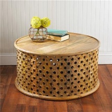 Mango Wood Rounded Coffee Table