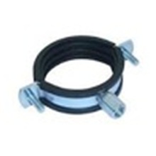 Rubber coated pipe clamps