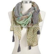 Lady fashion scarves shawls with tassels, Pattern : Newest Printed