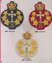 Leo collection bullion church badges, Technics : Embroidered