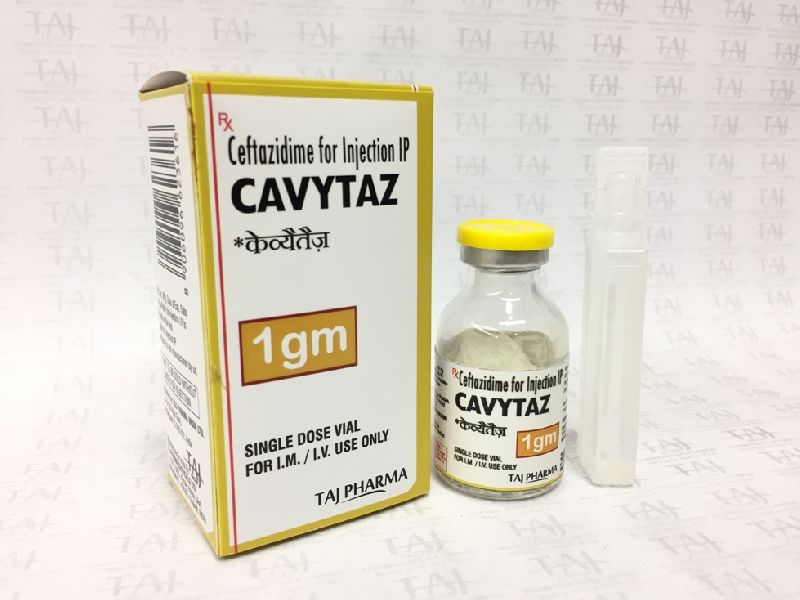 Ceftazidime for injection (Cavytaz 1 gm), Packaging Type : One Vial Pack