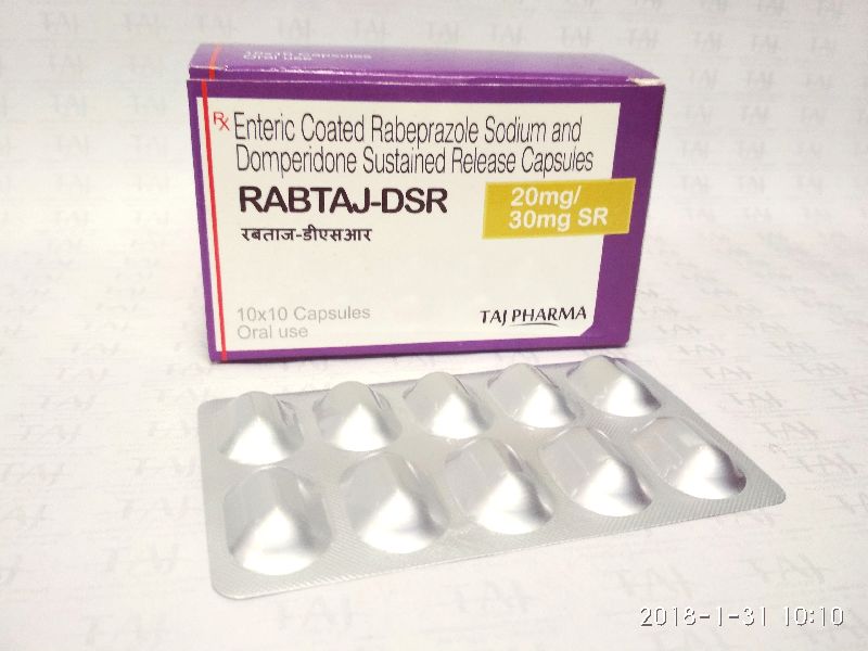 Enteric Coated Rabeprazole Sodium Tablets (Rabtaj-DSR 20 mg/30 mg SR)
