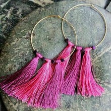 Handmade Tassel Thread Earings
