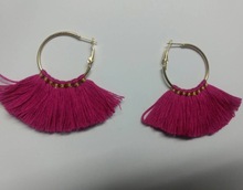  Silk Thread Tassel Earrings, Style : Fashionable