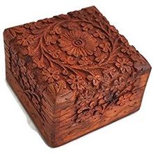 Hand Carved Wooden Kashmere Box