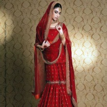 Pakistani Wedding Lehnga, Technics : Embroidered