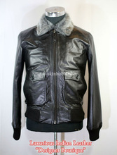 collar Black leather  Jacket