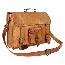 Leather Messenger Bag.., for Office Travel, Size : 18 inches (length), 13 inches (height), 6 inches (depth)