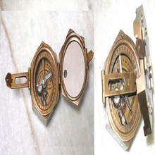 Antique Hexagonal Brass brunton compass