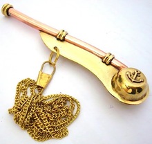 Metal brass whistle key chain