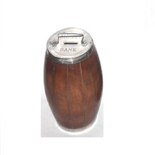 GH Wood collectible Money bank