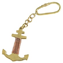 Nautical Anchor Brass and copper key Chain
