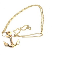 Nautical Anchor Brass Pendant with chain