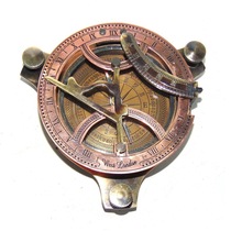 Nautical Brass and copper finish sundial Compass