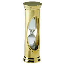 Nautical brass cap sand timer