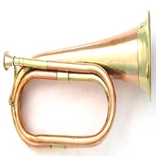 Nautical brass medium bugle brass hand held bugle