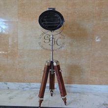 Nautical decor search light with long stand