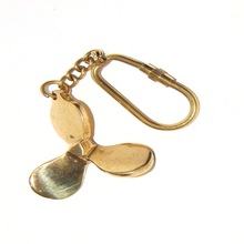 Nautical fan blade Brass key chain