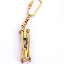 Nautical sand timer Gift brass key chain