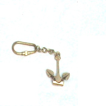 Nautical small anchor Brass key chain