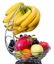 Stainless Steel Fruit bowl with Banana Hanger