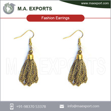 Golden Color Chain Earring