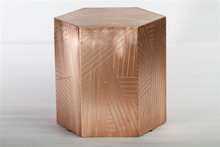 Bone Inlay Round Side Table