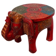 Wooden elephant stool, for Home Decoration